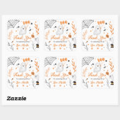 Schattigee kleine Boo Halloween Bedankt baby showe Vierkante Sticker (Vel)