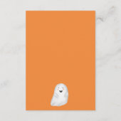 Schattigee kleine Boo Halloween oranje boeken baby Informatiekaartje (Achterkant)