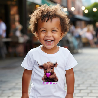 Schattigee kleine broertje roze Baby Koe T-shirt