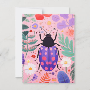 Schattigee kleine bug briefkaart