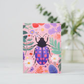 Schattigee kleine bug briefkaart (Staand voorkant)