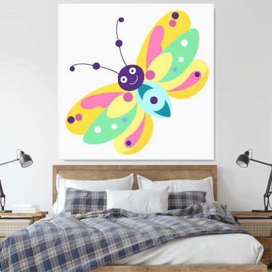 Schattigee kleine bug canvas afdruk (Insitu (Slaapkamer))