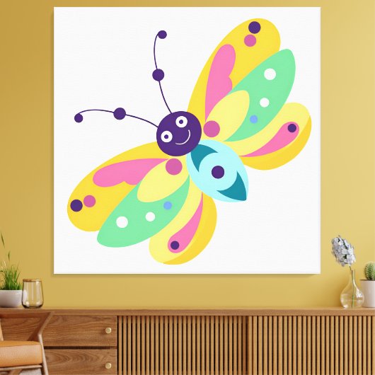 Schattigee kleine bug canvas afdruk (Insitu (Woonkamer))
