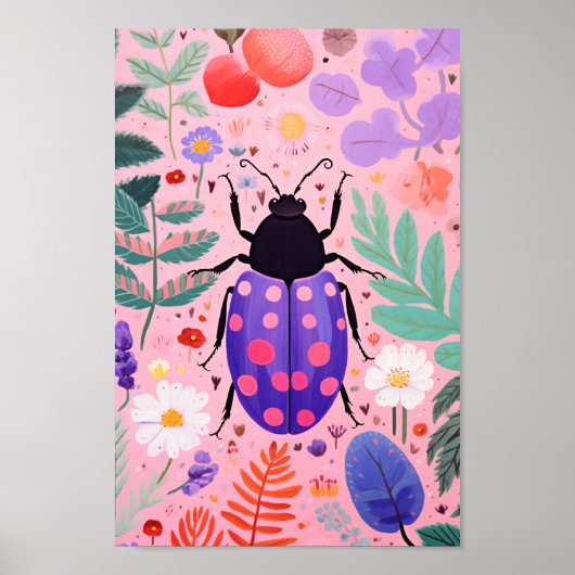 Schattigee kleine bug poster (Voorkant)