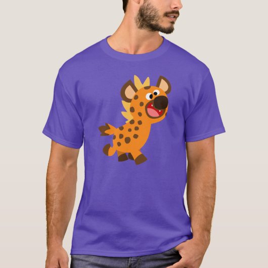 Schattigee kleine Cartoon hyena T-shirt (Voorkant)