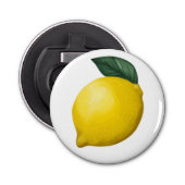 Schattigee kleine citroen button flesopener (Voorkant)