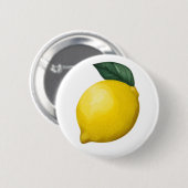 Schattigee kleine citroen ronde button 5,7 cm (Voorkant /achterkant)