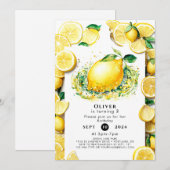 Schattigee kleine citroen verjaardag kaart (Voorkant / Achterkant)