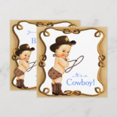 Schattigee kleine cowboy Baby shower Kaart