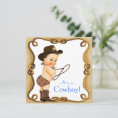 Schattigee kleine cowboy Baby shower Kaart