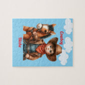 Schattigee kleine cowboy met paard legpuzzel (Horizontaal)