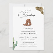 Schattigee kleine cowboy Western Rodeo Texas Baby  Kaart (Voorkant)