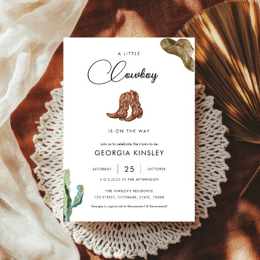 Schattigee kleine cowboy Western Rodeo Texas Baby  Kaart