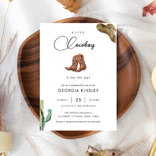 Schattigee kleine cowboy Western Rodeo Texas Baby Kaart
