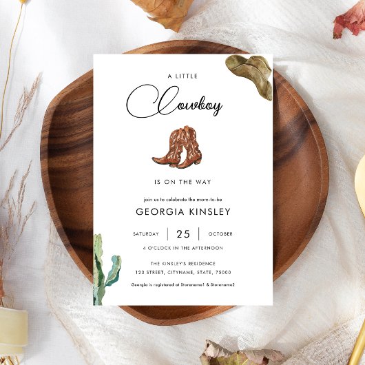 Schattigee kleine cowboy Western Rodeo Texas Baby  Kaart