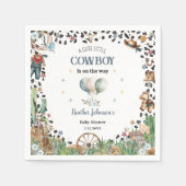 Schattigee kleine cowboy Westerne Waterverf Baby s Servet (Voorkant)