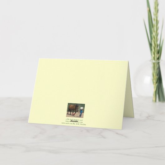 Schattigee kleine cowgirl verjaardag kaart (Achterkant)