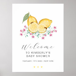 Schattigee kleine cutie citroen citrus Baby shower Poster