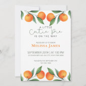 Schattigee kleine cutie is op de weg citrus Baby s Kaart (Voorkant)