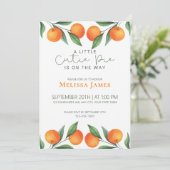 Schattigee kleine cutie is op de weg citrus Baby s Kaart (Staand voorkant)