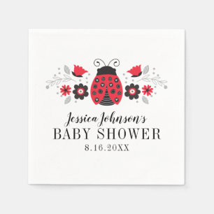 Schattigee kleine dame lieveheersbeestje Baby show Servet