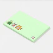 Schattigee kleine diertjes, Kawaii dinosaurus, kon Post-it® Notes (Schuin)