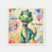 Schattigee kleine dinosaurus met veel kleurrijke b servet (Voorkant)