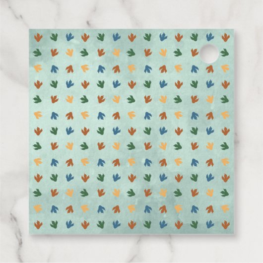 Schattigee kleine dinosaurusjongen 1e verjaardagsf bedankjes labels (Achterkant)