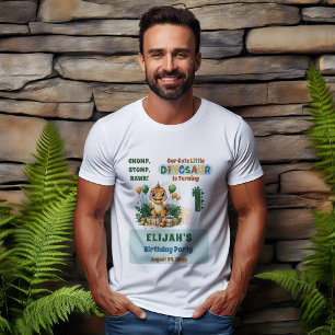 Schattigee kleine dinosaurusjongen 1e verjaardagsf t-shirt