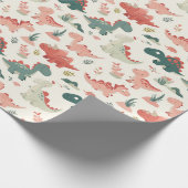 Schattigee kleine dinosaurussen Kinder Cadeaupapier (Hoek)