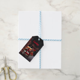 Schattigee kleine donkere elfen. cadeaulabel