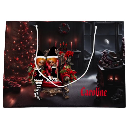 Schattigee kleine donkere elfen. groot cadeauzakje (Voorkant)