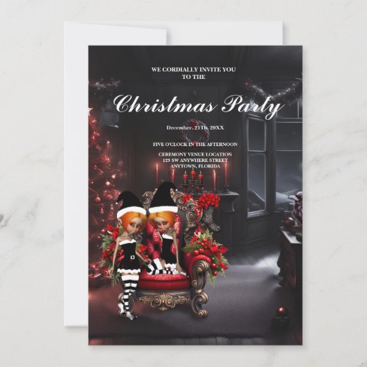 Schattigee kleine donkere elfen. kaart (Voorkant)