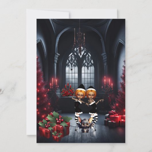 Schattigee kleine donkere elfen. kaart (Achterkant)