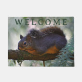 Schattigee kleine Douglas eekhoorn welkom Deurmat (Voorkant)