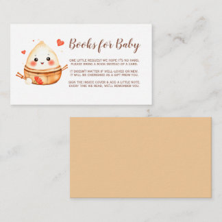 Schattigee Kleine Dumpling Baby shower Boeken voor Informatiekaartje