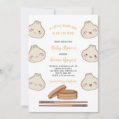 Schattigee Kleine Dumpling Baby shower Invitation Kaart (Voorkant)