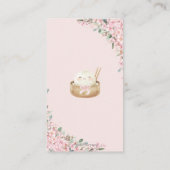 Schattigee kleine Dumpling Cherry Blossoms Luier R Informatiekaartje (Achterkant)