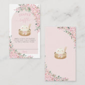 Schattigee kleine Dumpling Cherry Blossoms Luier R Informatiekaartje (Voorkant / Achterkant)