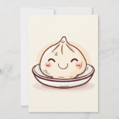 Schattigee kleine Dumpling Kawaii Baby shower Kaart (Achterkant)