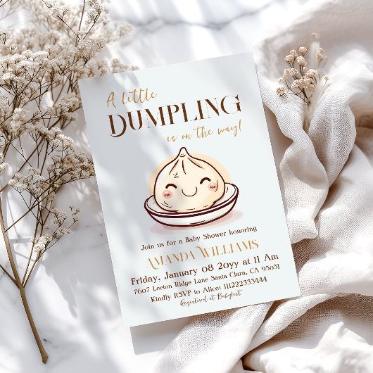 Schattigee kleine Dumpling Kawaii Baby shower Kaart