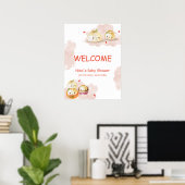 Schattigee kleine Dumpling Mushroom Baby shower We Poster (Thuiskantoor)