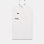 Schattigee kleine eend gezicht gepersonaliseerde t cadeaulabel (Achterkant)