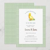 Schattigee kleine eendje rustieke Baby shower uitn Kaart (Voorkant / Achterkant)