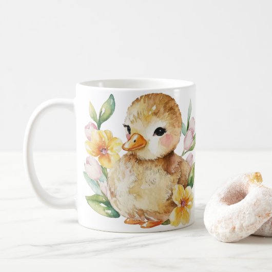 Schattigee kleine eendjes koffiemok (Met donut)