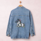Schattigee kleine eenhoorn illustratie van Molly H Denim Jacket (Hangar)
