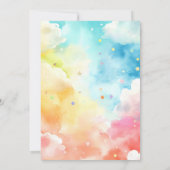 Schattigee kleine eenhoorn meisje's 4e verjaardags kaart (Achterkant)