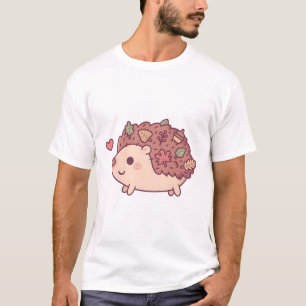 Schattigee kleine egel met herfstbladeren en eikel t-shirt