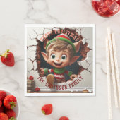 Schattigee kleine elf 3D kerst Servet (Insitu)