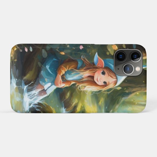 Schattigee kleine elf in de rivier Case-Mate iPhone case (Achterkant (horizontaal))